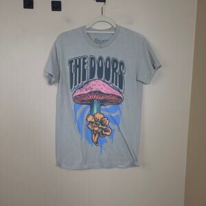 The Doors Short Sleeve Mushroom Graphic Tee in Tan Size S